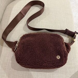 Lululemon Brown Sherpa Crossbody Bag large